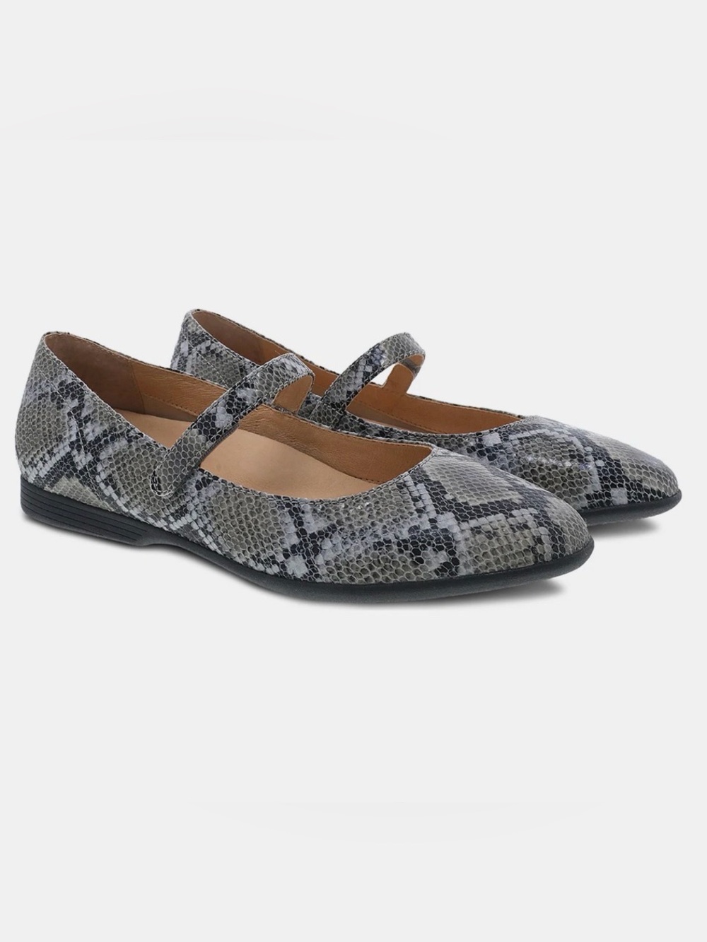 NIB Dansko Lilly Snake Mary Janes | Grey | Size: 41